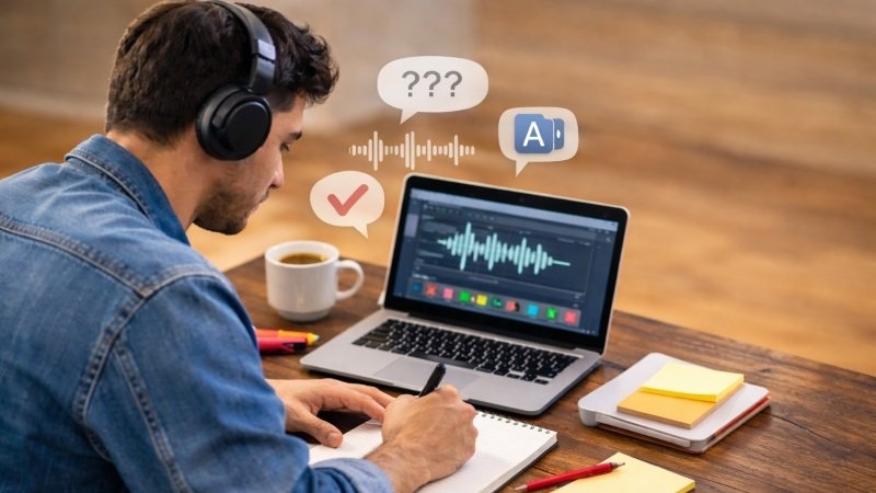 اشتباهات رایج در تقویت لیسنینگ با نوشتن